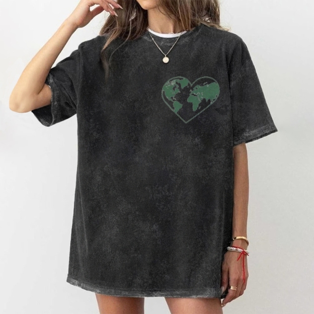 Support  Your Local Planet Vintage Snowflake Washed T-Shirt Customscool