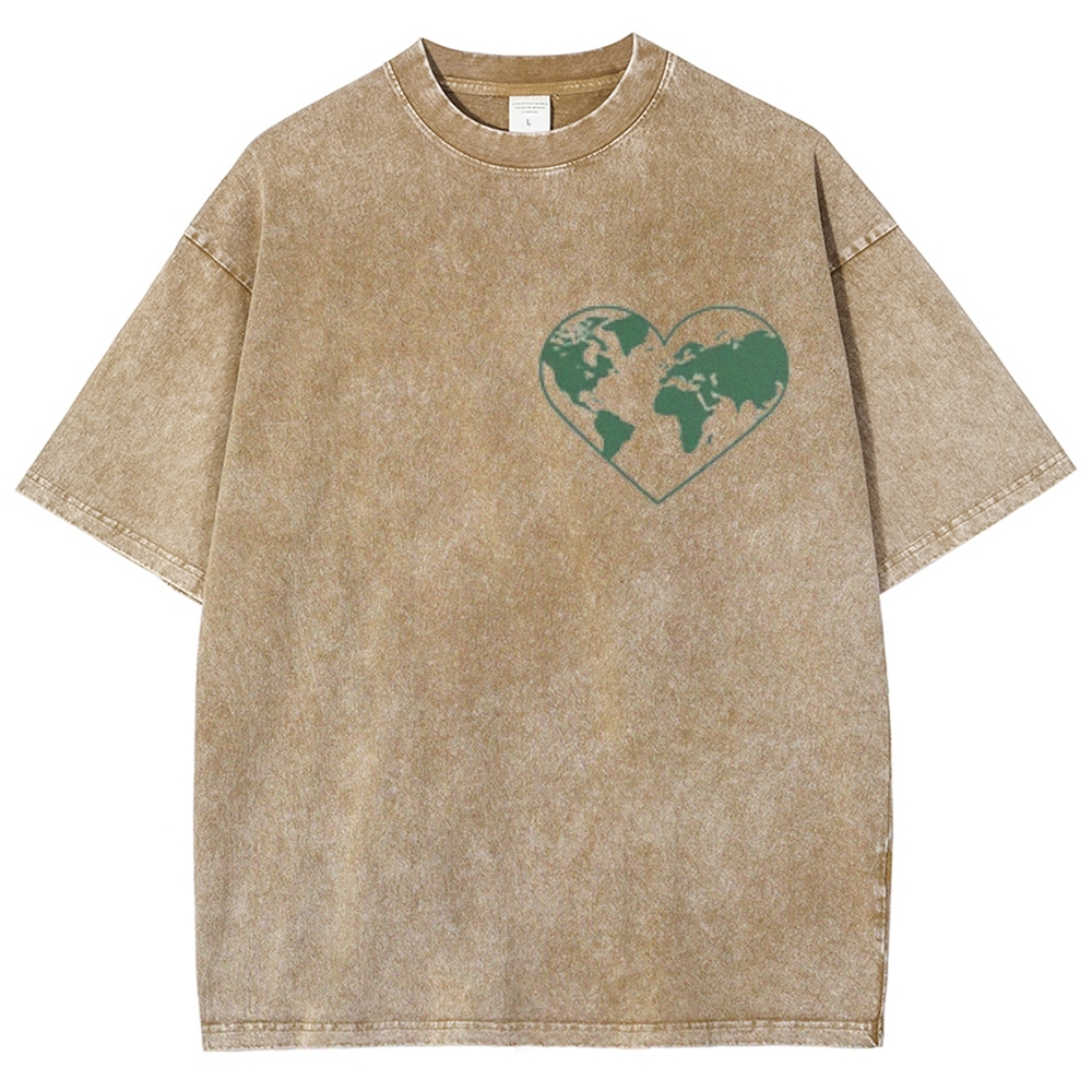 Support Your Local Planet Vintage Snowflake Washed T-Shirt Customscool