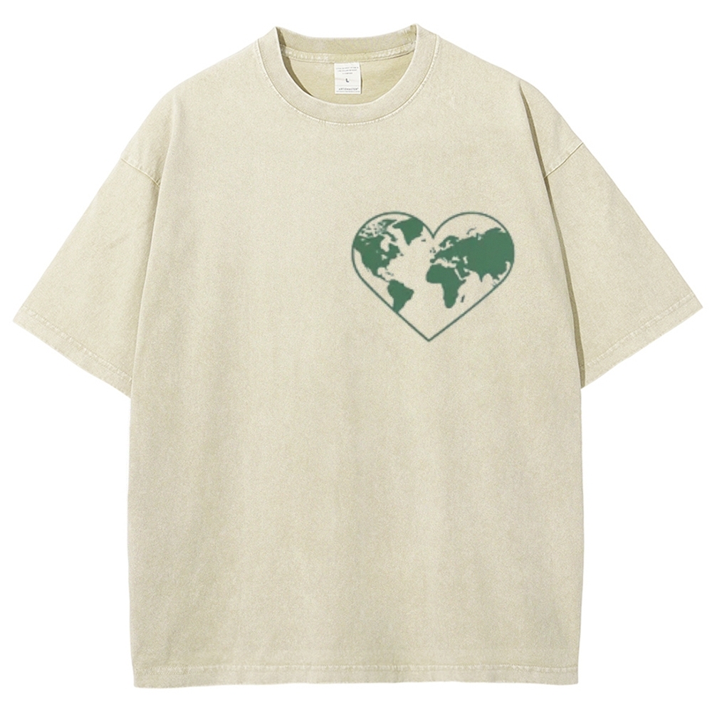 Support Your Local Planet Vintage Snowflake Washed T-Shirt Customscool