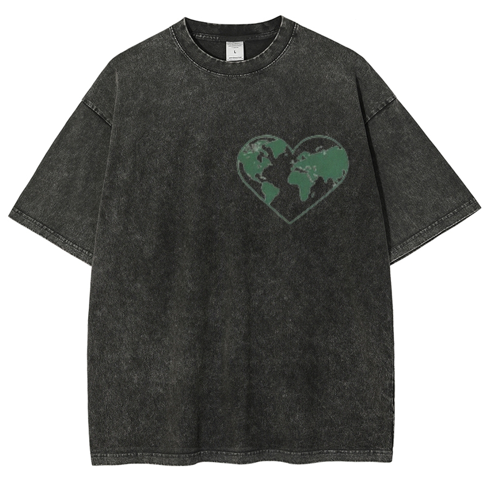 Support  Your Local Planet Vintage Snowflake Washed T-Shirt Customscool