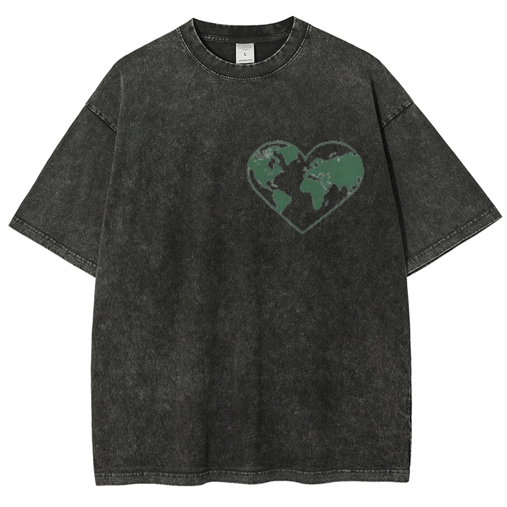 Support Your Local Planet Vintage Snowflake Washed T-Shirt Customscool
