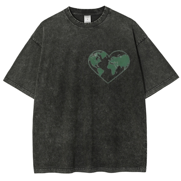 Support  Your Local Planet Vintage Snowflake Washed T-Shirt Customscool