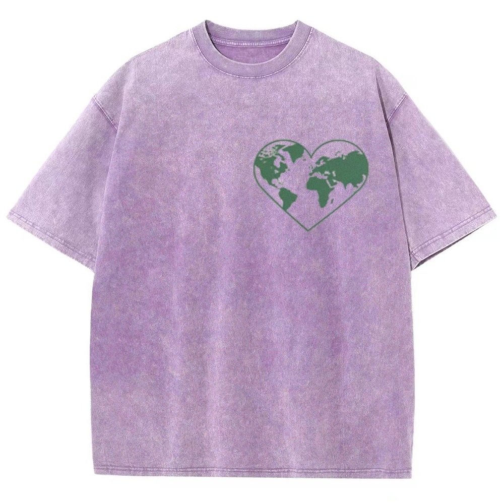 Support Your Local Planet Vintage Snowflake Washed T-Shirt Customscool