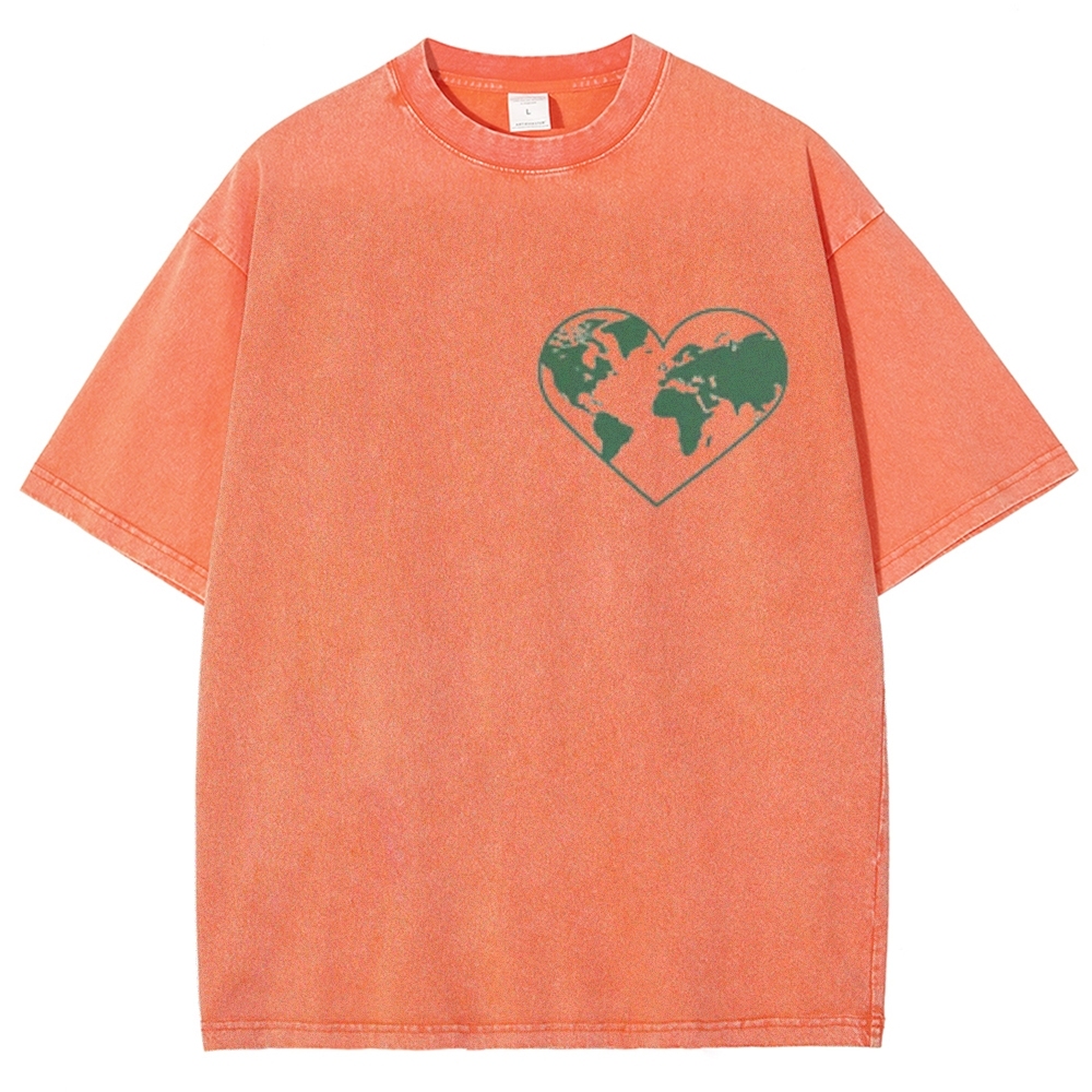 Support Your Local Planet Vintage Snowflake Washed T-Shirt Customscool