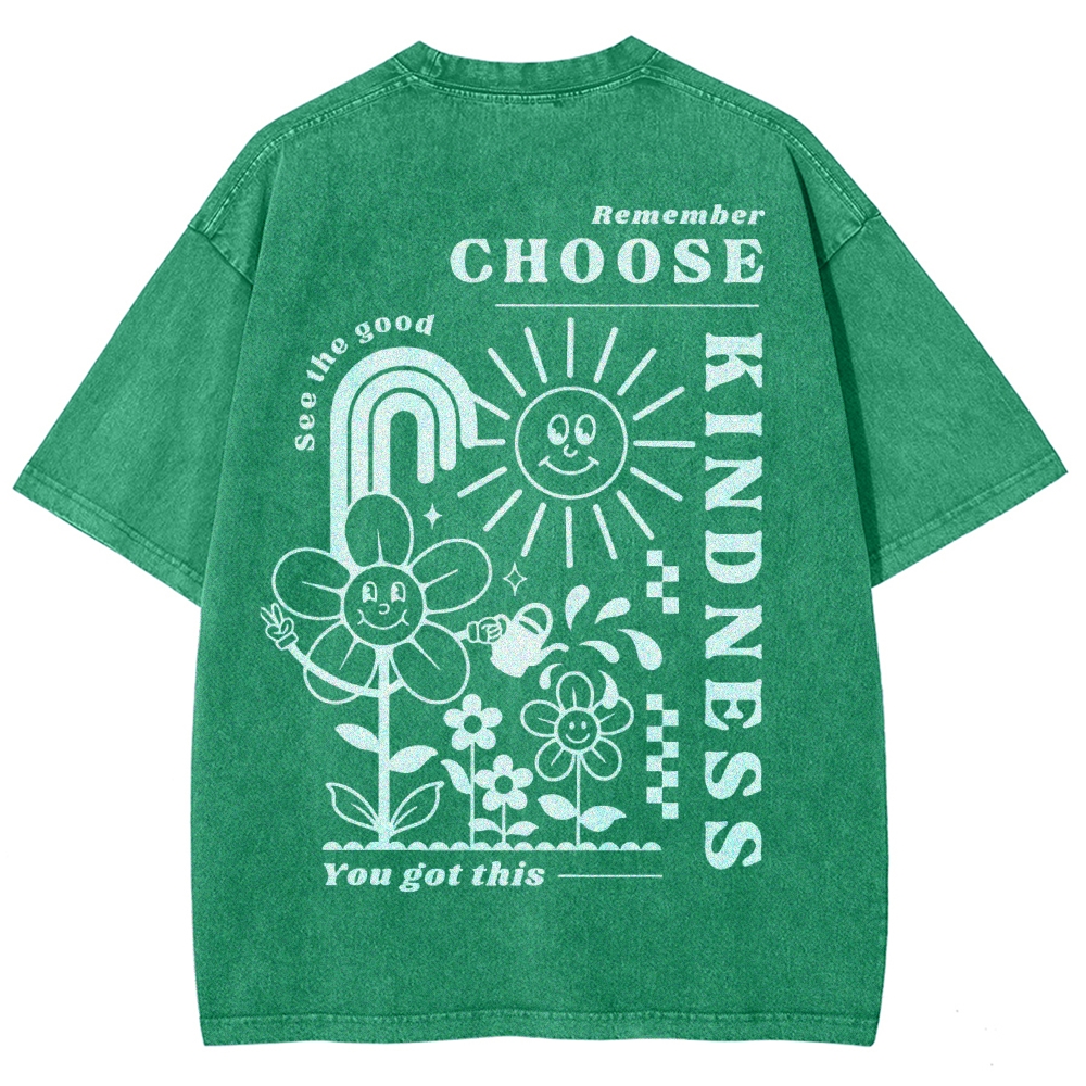 Kindness Vintage Snowflake Washed T-Shirt