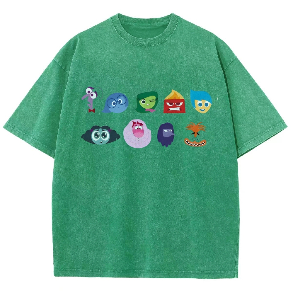 Cartoon Villain Vintage Snowflake Washed T-Shirt