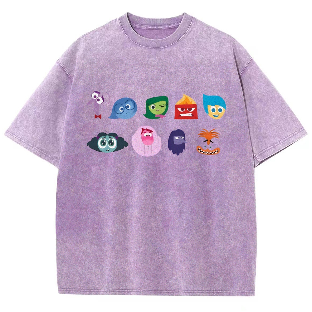 Cartoon Villain Vintage Snowflake Washed T-Shirt