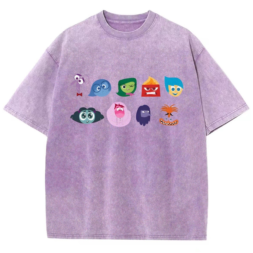 Cartoon Villain Vintage Snowflake Washed T-Shirt