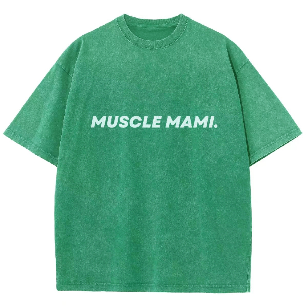 Muscle Mami  Vintage Snowflake Washed T-Shirt