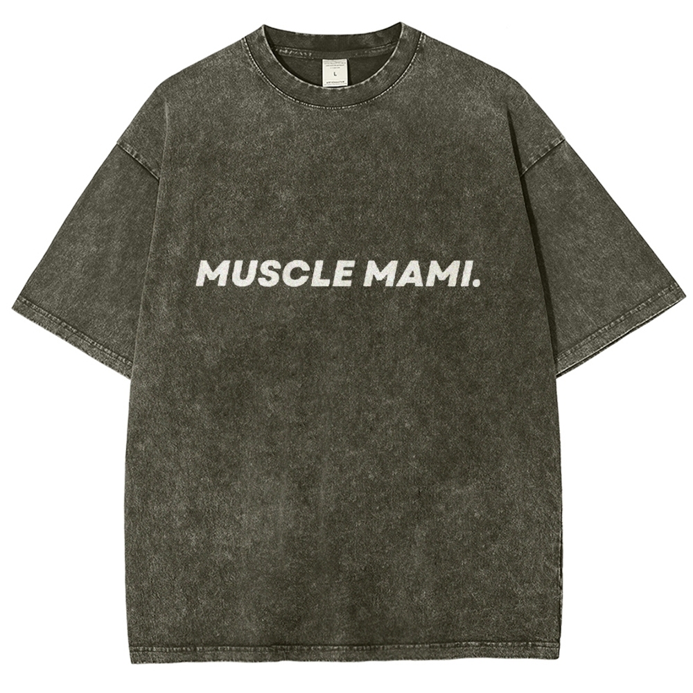 Muscle Mami Vintage Snowflake Washed T-Shirt