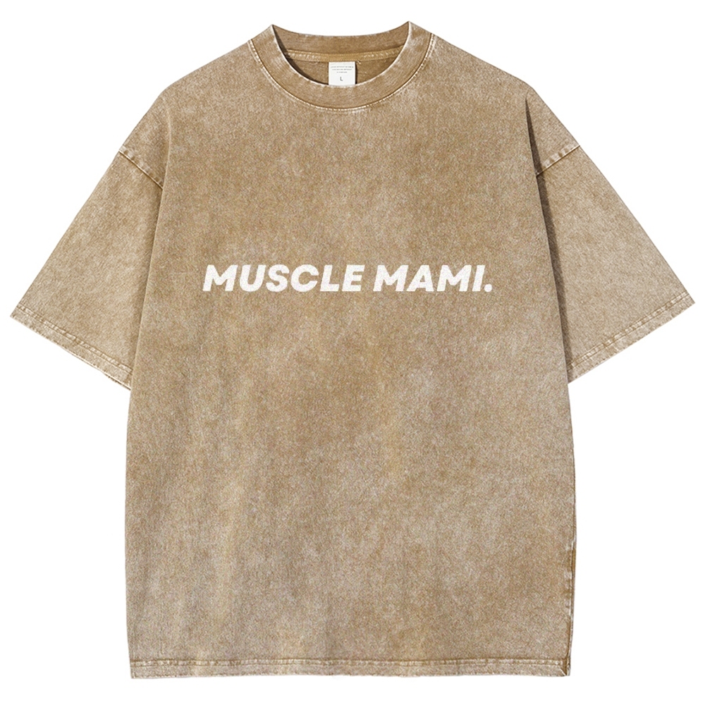 Muscle Mami Vintage Snowflake Washed T-Shirt