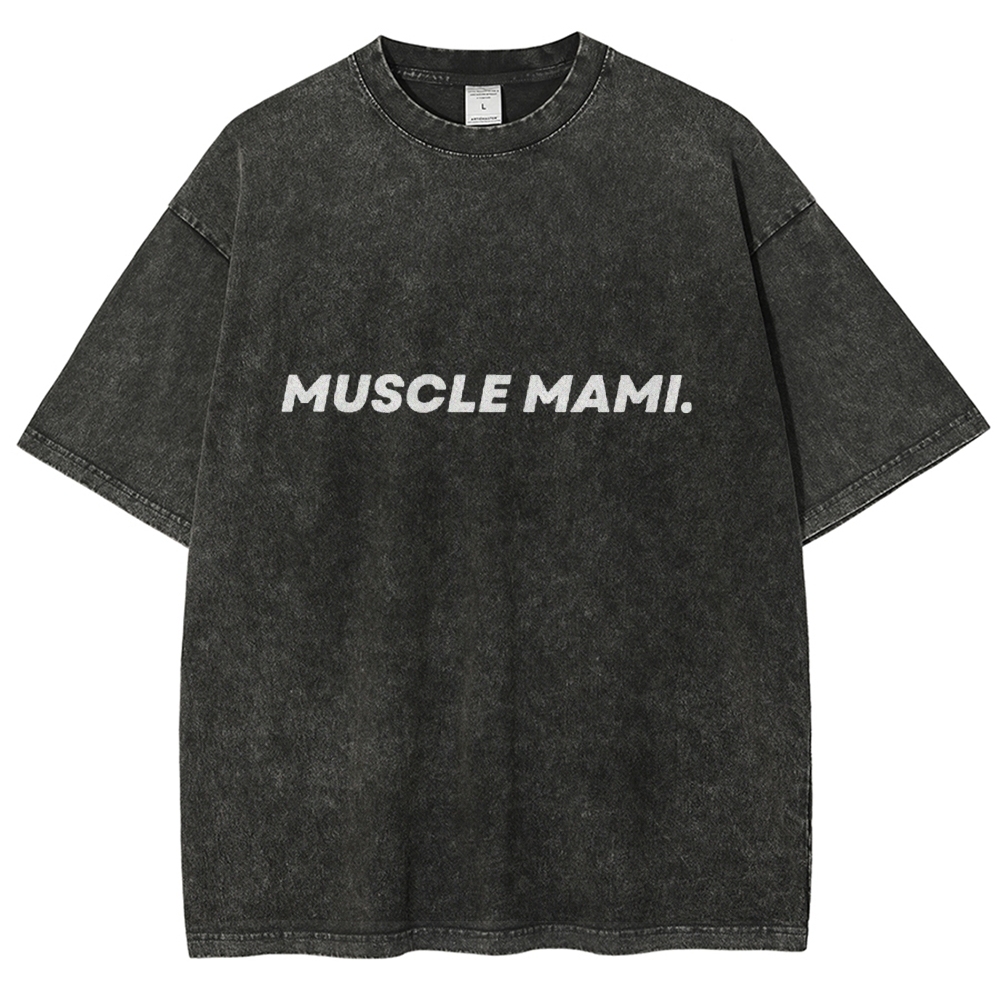 Muscle Mami Vintage Snowflake Washed T-Shirt