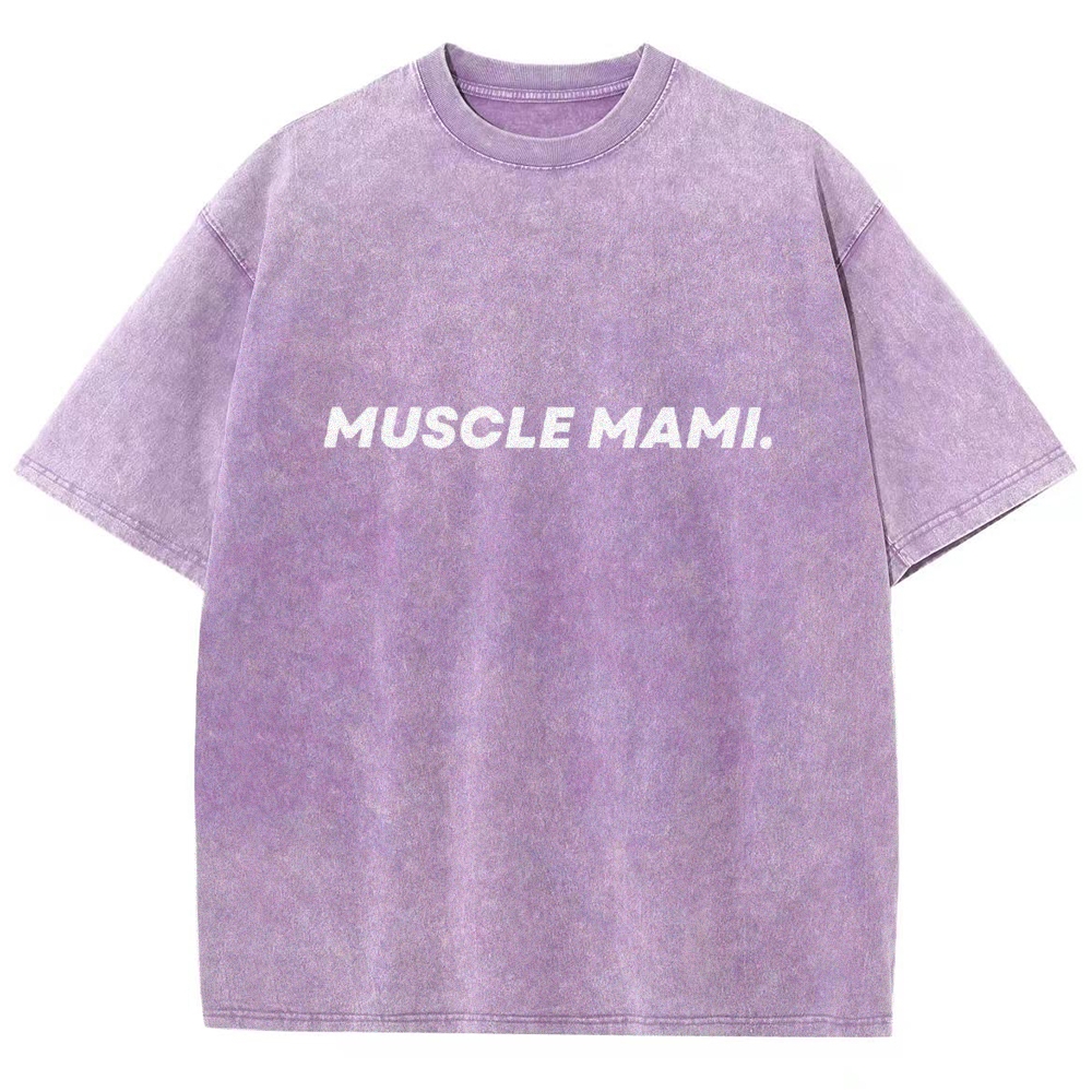 Muscle Mami  Vintage Snowflake Washed T-Shirt