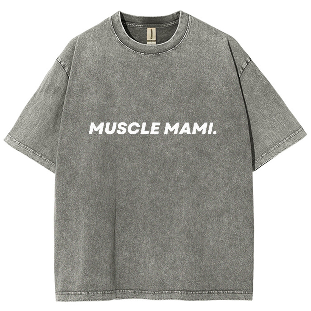 Muscle Mami  Vintage Snowflake Washed T-Shirt