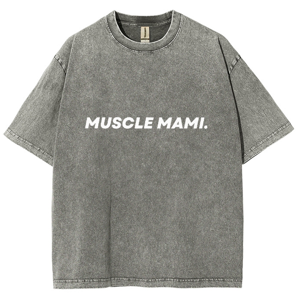 Muscle Mami  Vintage Snowflake Washed T-Shirt