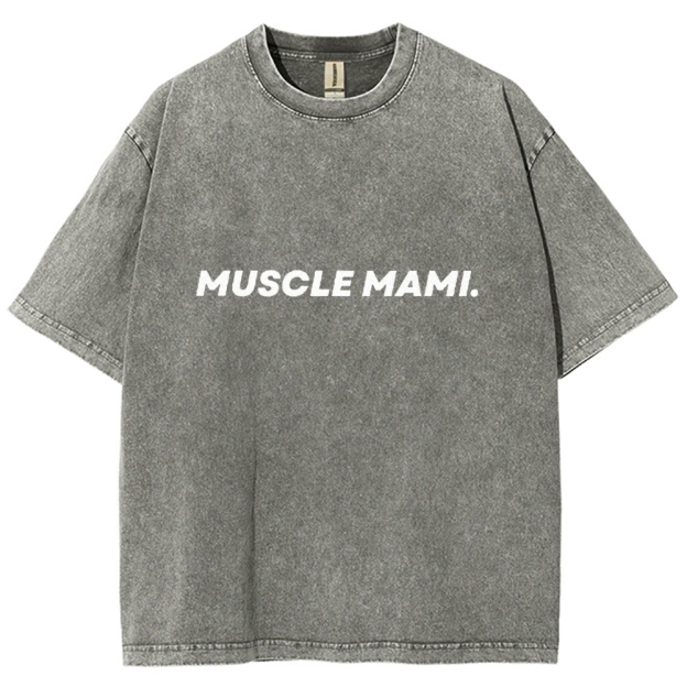 Muscle Mami  Vintage Snowflake Washed T-Shirt