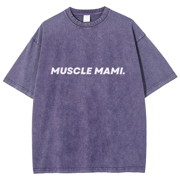 Muscle Mami  Vintage Snowflake Washed T-Shirt