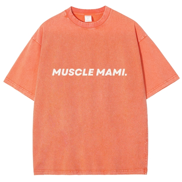 Muscle Mami  Vintage Snowflake Washed T-Shirt