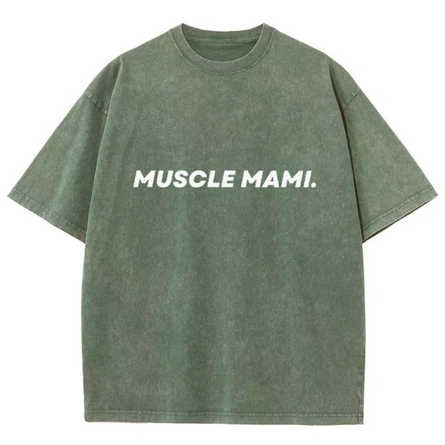 Muscle Mami  Vintage Snowflake Washed T-Shirt