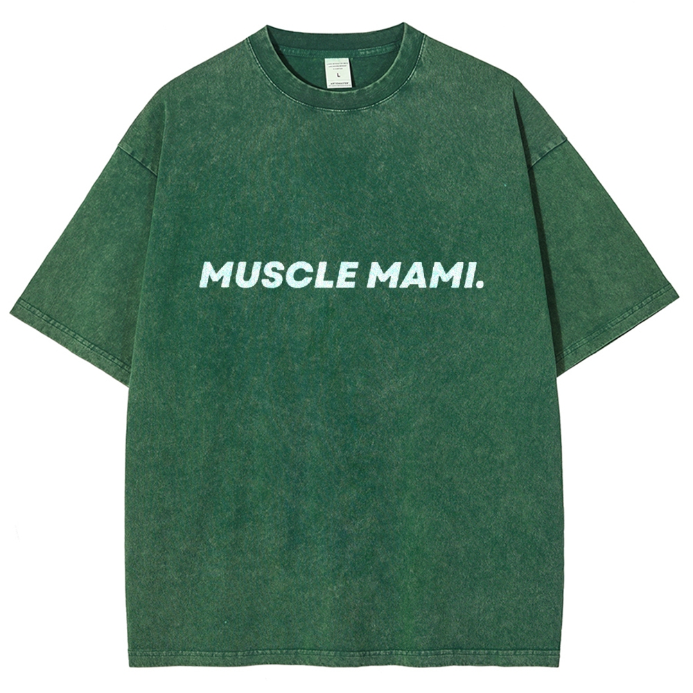 Muscle Mami  Vintage Snowflake Washed T-Shirt