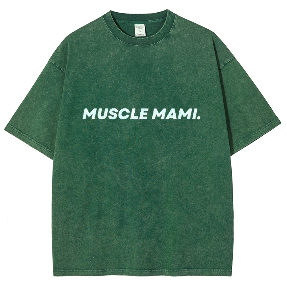 Muscle Mami Vintage Snowflake Washed T-Shirt