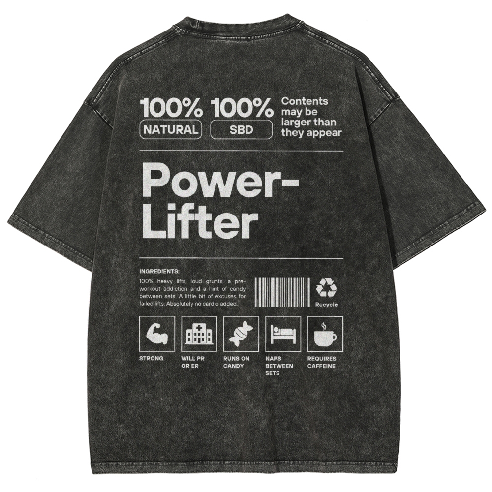 Power Lifter Washed T-shirt