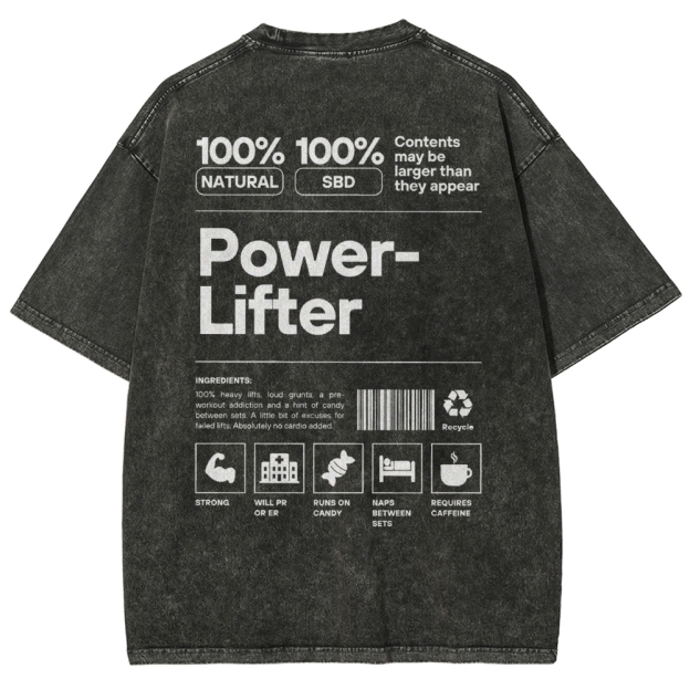 Power Lifter Washed T-shirt