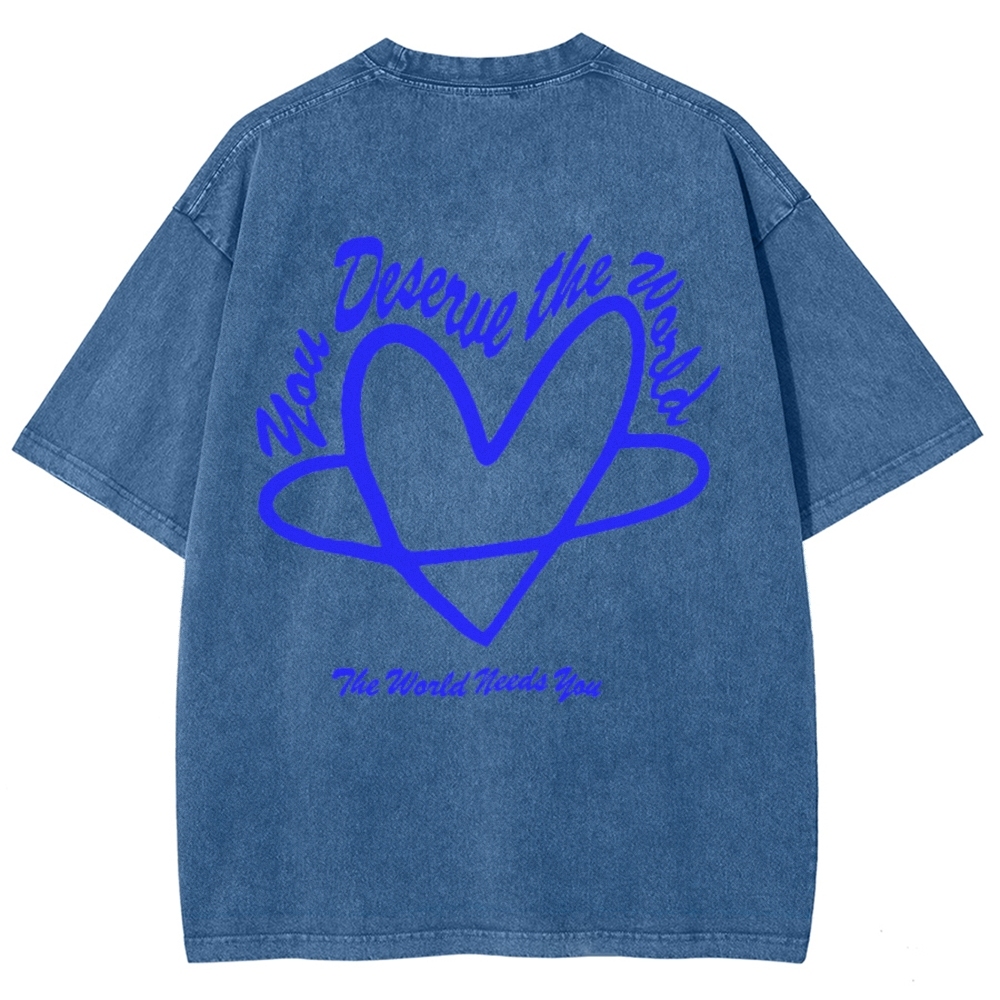The Worlds Needs You Vintage Snowflake Washed T-Shirt Customscool