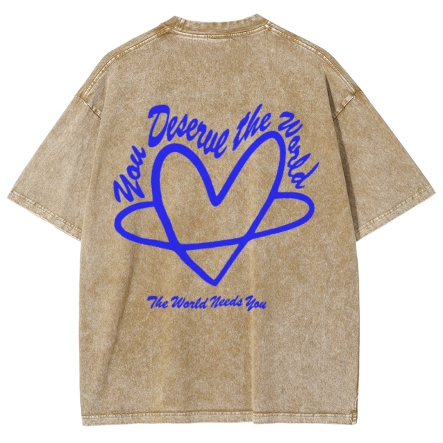 The Worlds Needs You Vintage Snowflake Washed T-Shirt Customscool