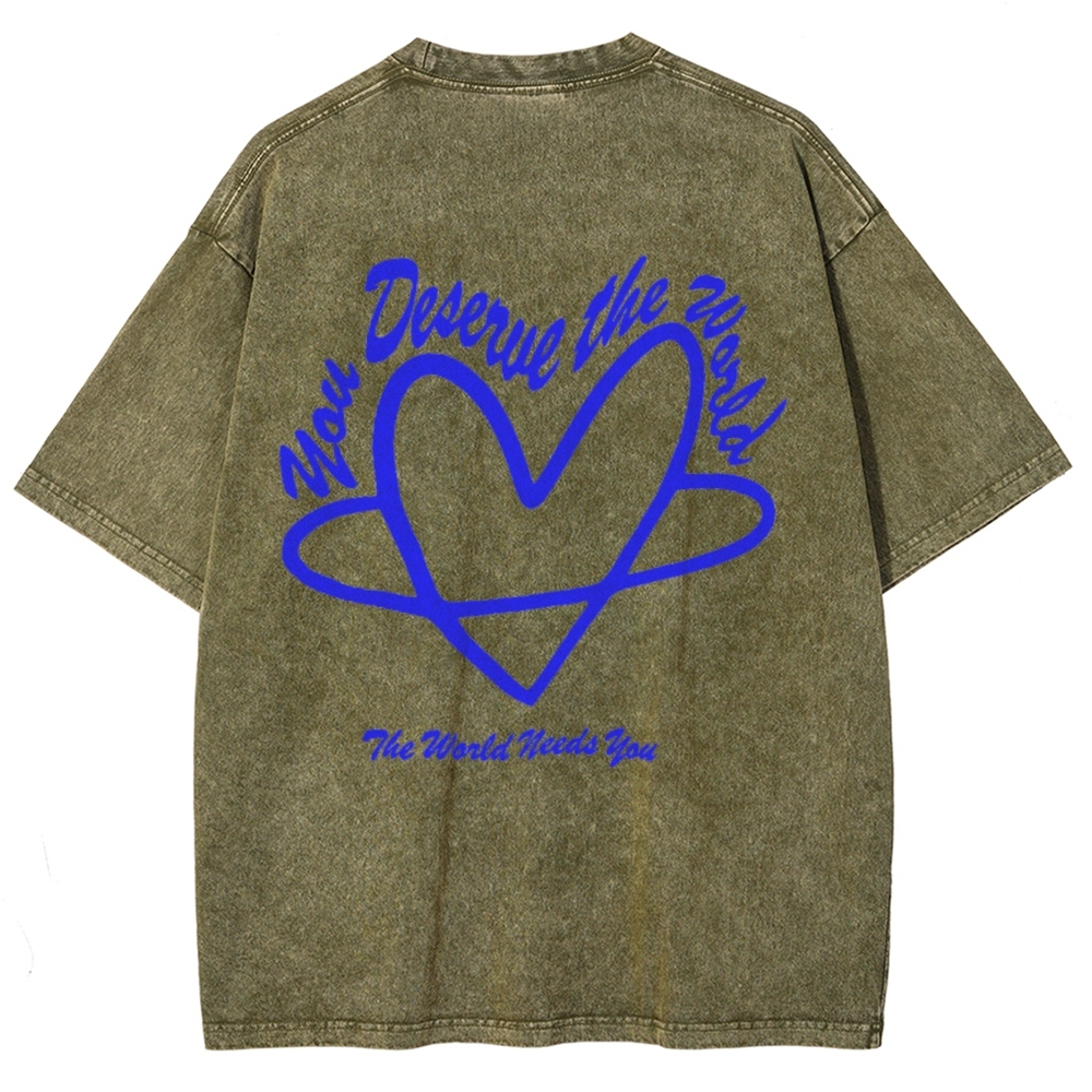 The Worlds Needs You Vintage Snowflake Washed T-Shirt Customscool