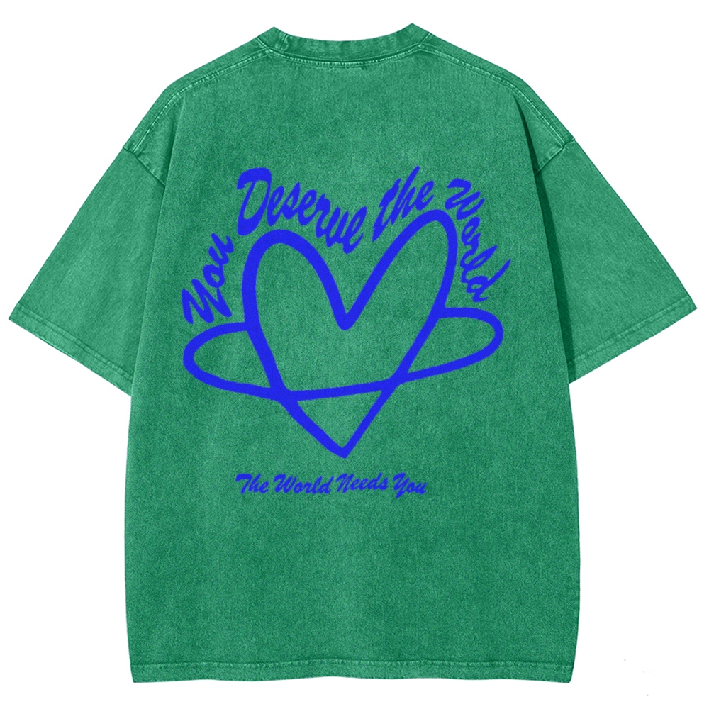 The Worlds Needs You Vintage Snowflake Washed T-Shirt Customscool