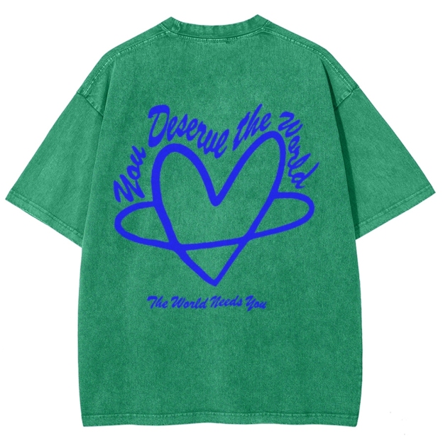 The Worlds Needs You Vintage Snowflake Washed T-Shirt Customscool