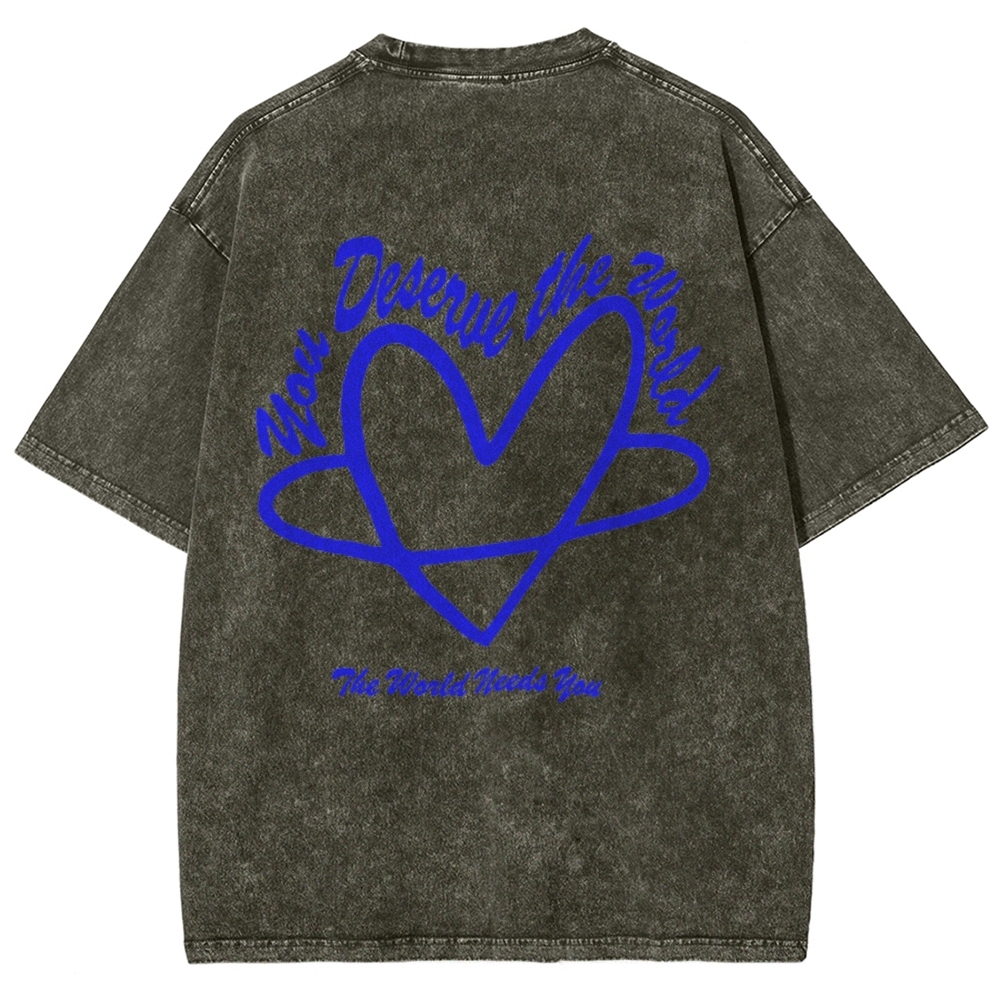 The Worlds Needs You Vintage Snowflake Washed T-Shirt Customscool