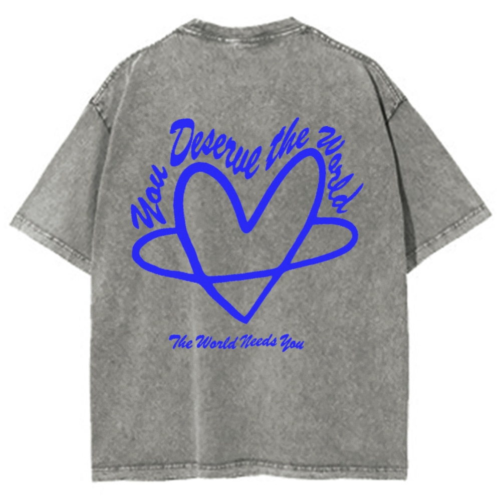 The Worlds Needs You Vintage Snowflake Washed T-Shirt Customscool