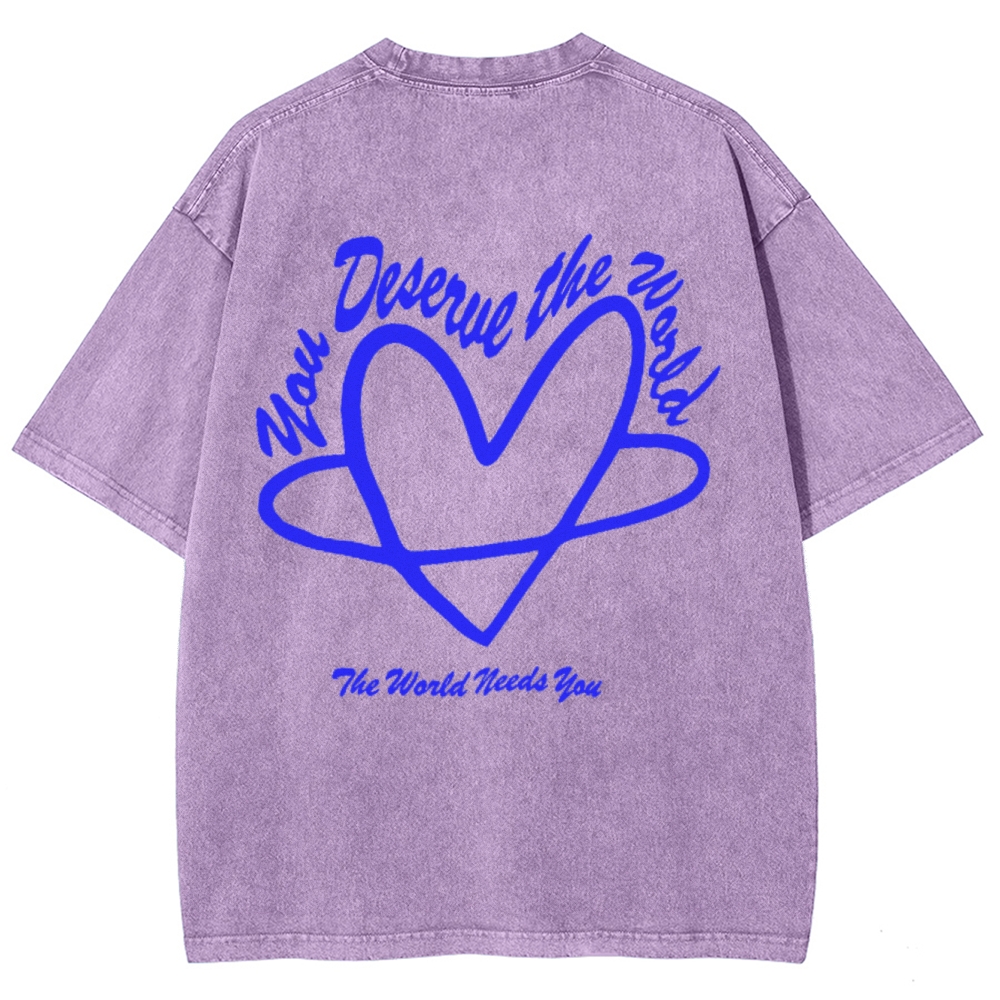 The Worlds Needs You Vintage Snowflake Washed T-Shirt Customscool