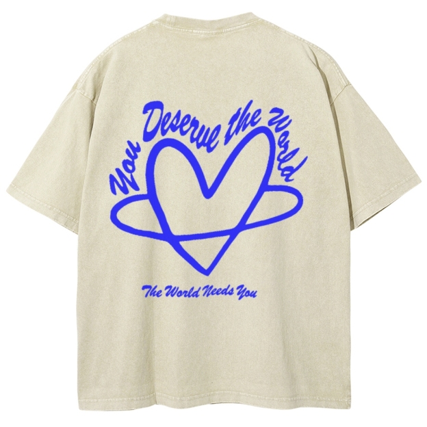 The Worlds Needs You Vintage Snowflake Washed T-Shirt Customscool