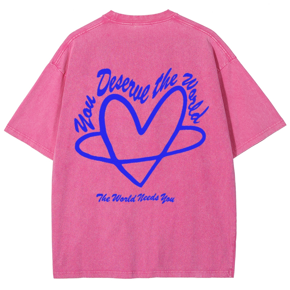 The Worlds Needs You Vintage Snowflake Washed T-Shirt Customscool