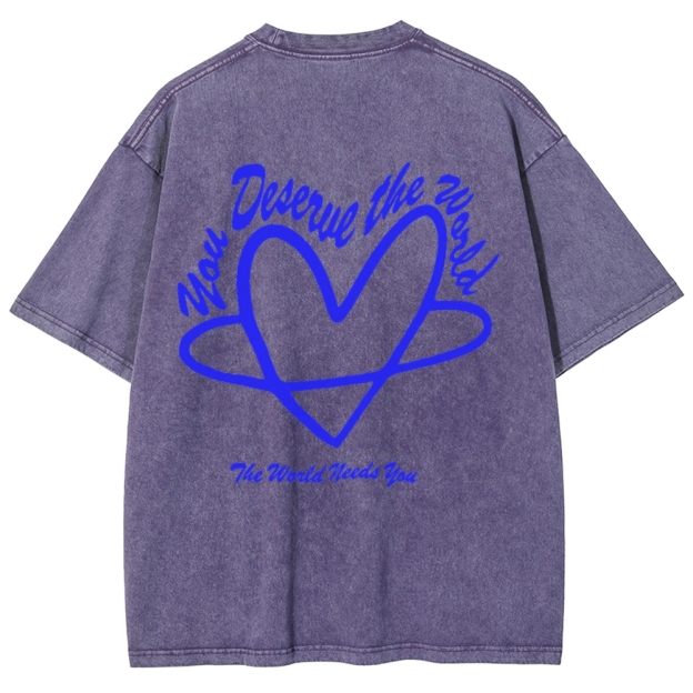 The Worlds Needs You Vintage Snowflake Washed T-Shirt Customscool