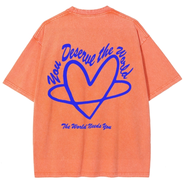 The Worlds Needs You Vintage Snowflake Washed T-Shirt Customscool