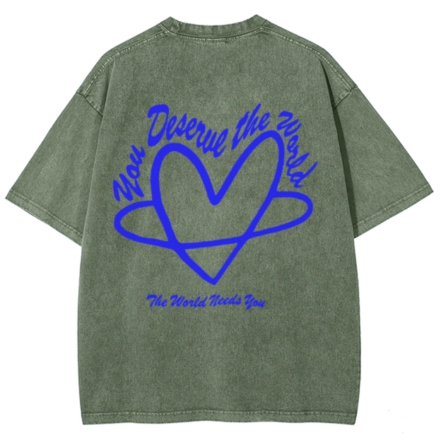 The Worlds Needs You Vintage Snowflake Washed T-Shirt Customscool