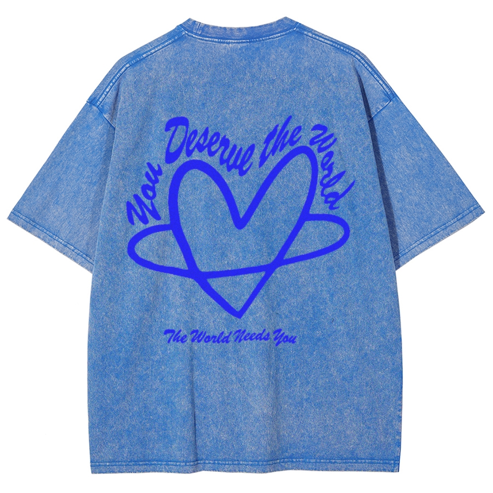 The Worlds Needs You Vintage Snowflake Washed T-Shirt Customscool