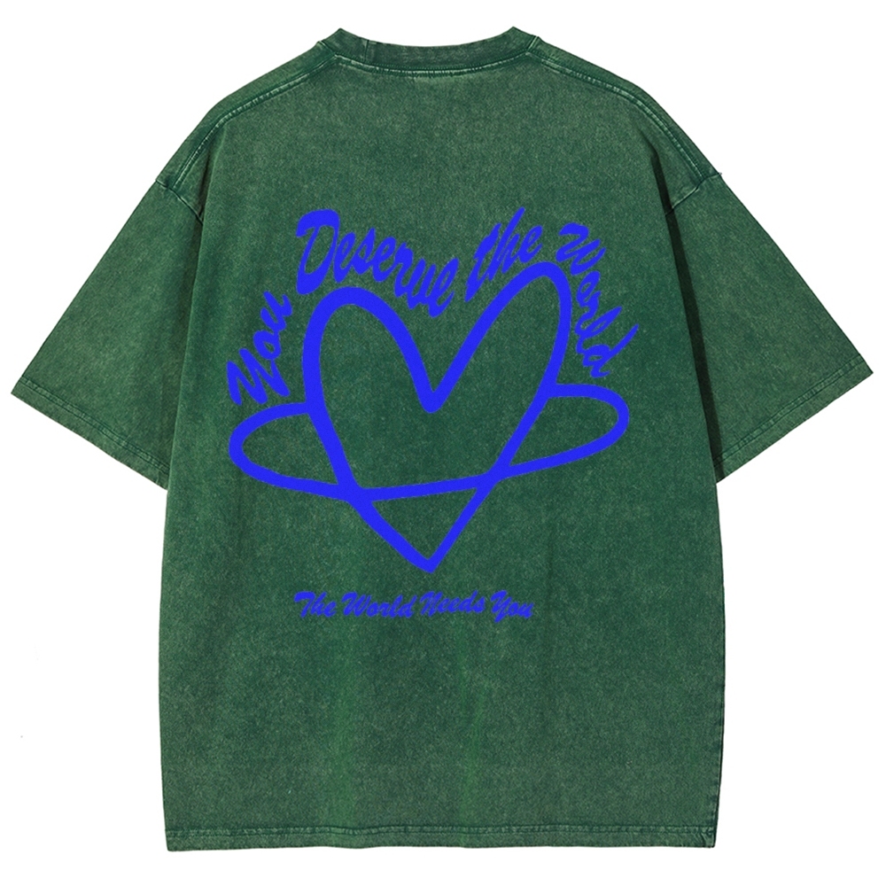 The Worlds Needs You Vintage Snowflake Washed T-Shirt Customscool