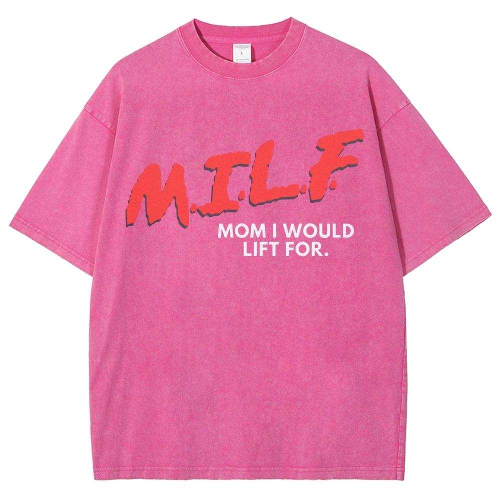 M.I.L.F Vintage Snowflake Washed T-Shirt Customscool
