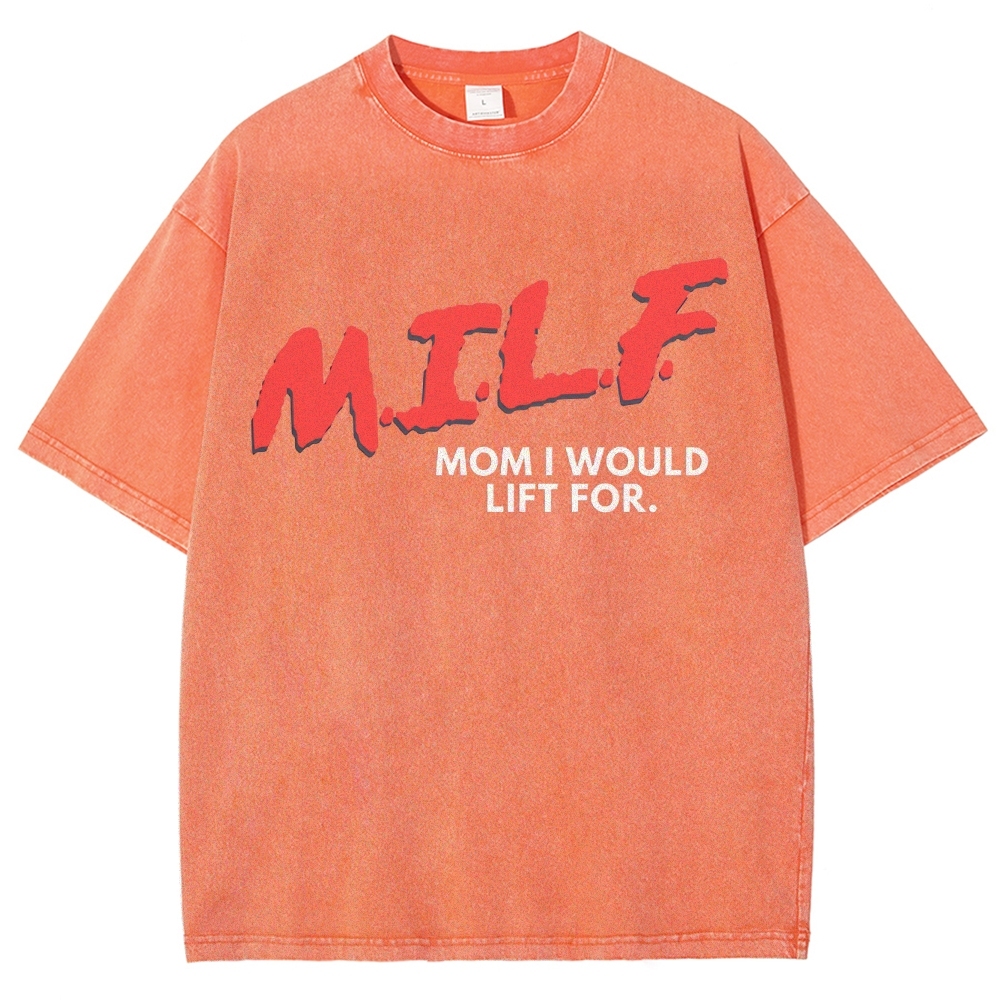 M.I.L.F Vintage Snowflake Washed T-Shirt Customscool