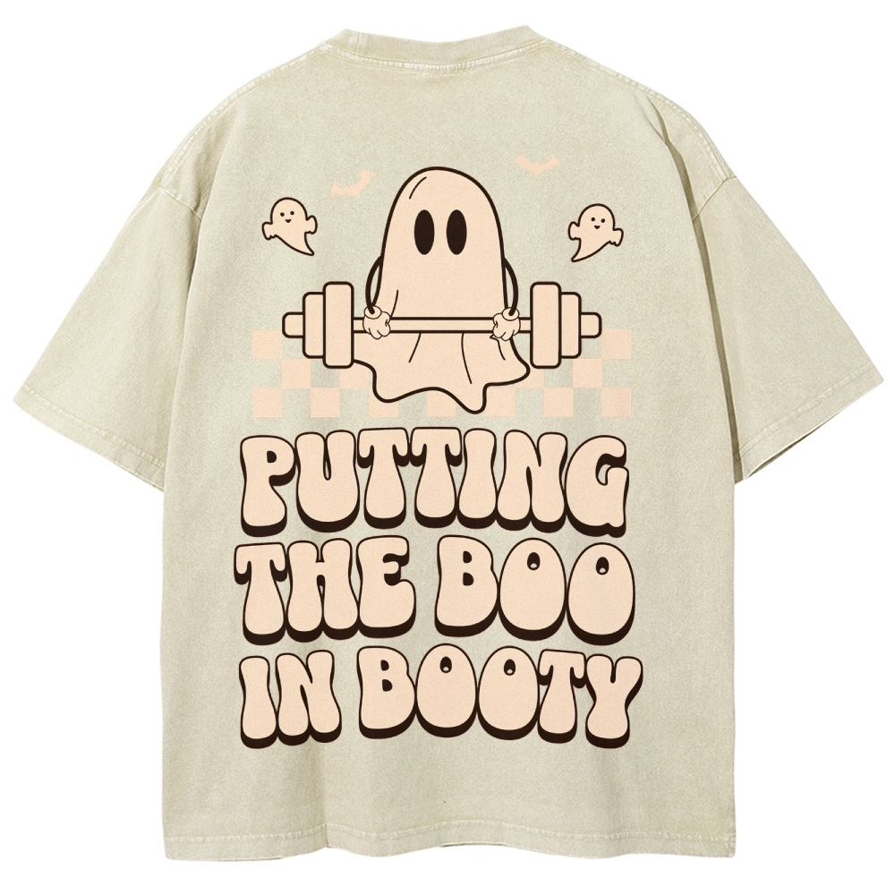 Putting The Boo In Booty Vintage Snowflake Washed T-Shirt Customscool
