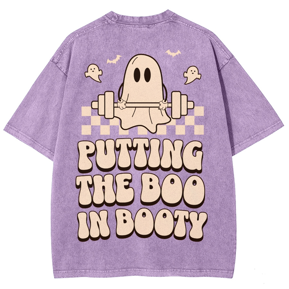 Putting The Boo In Booty Vintage Snowflake Washed T-Shirt Customscool