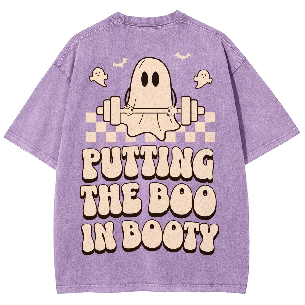 Putting The Boo In Booty Vintage Snowflake Washed T-Shirt Customscool