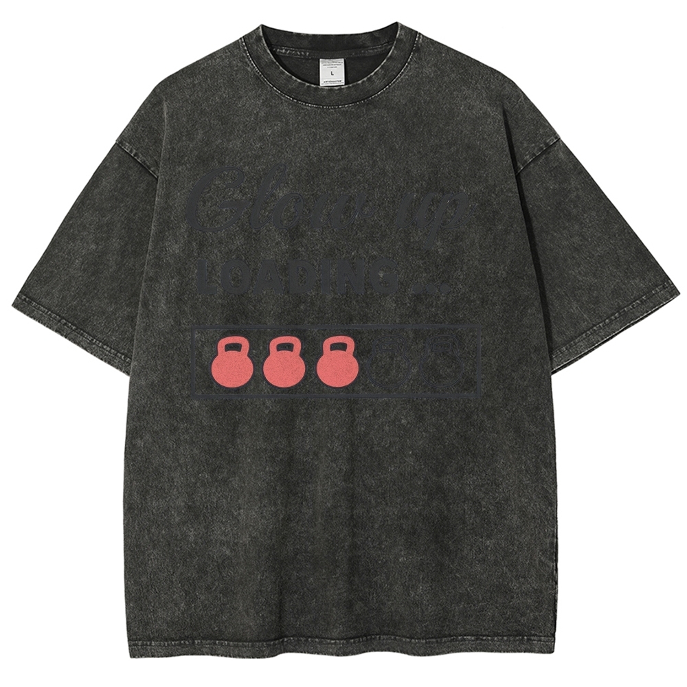 Glowing Up Vintage Snowflake Washed T-Shirt Customscool