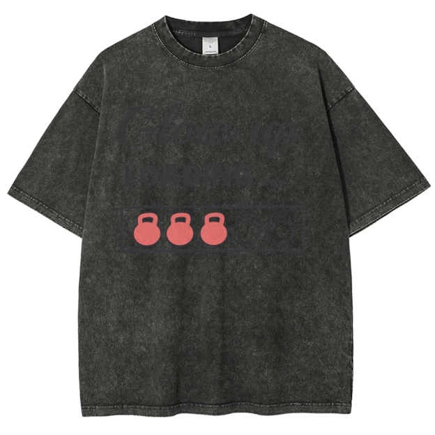 Glowing Up Vintage Snowflake Washed T-Shirt Customscool