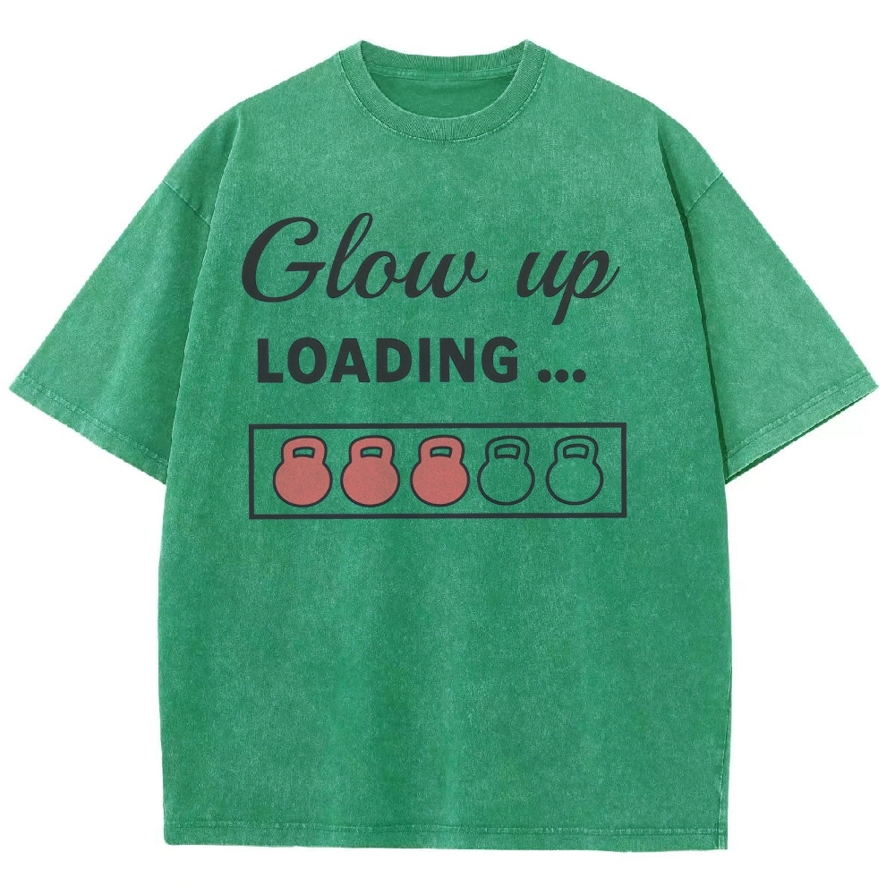 Glowing Up Vintage Snowflake Washed T-Shirt Customscool